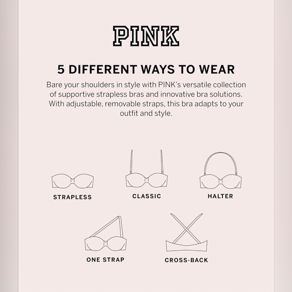 VS PINK Strapless Push Up Bra - Picture 4 of 7